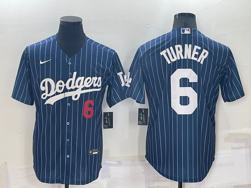 Men's Los Angeles Dodgers Trea Turner #6 Blue Jersey